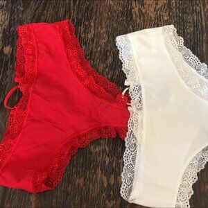 Silky Panties with sexy back lace up size L